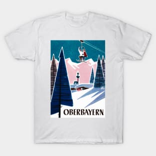 Vintage Travel Poster Germany Oberbayern T-Shirt